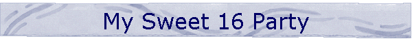 My Sweet 16 Party